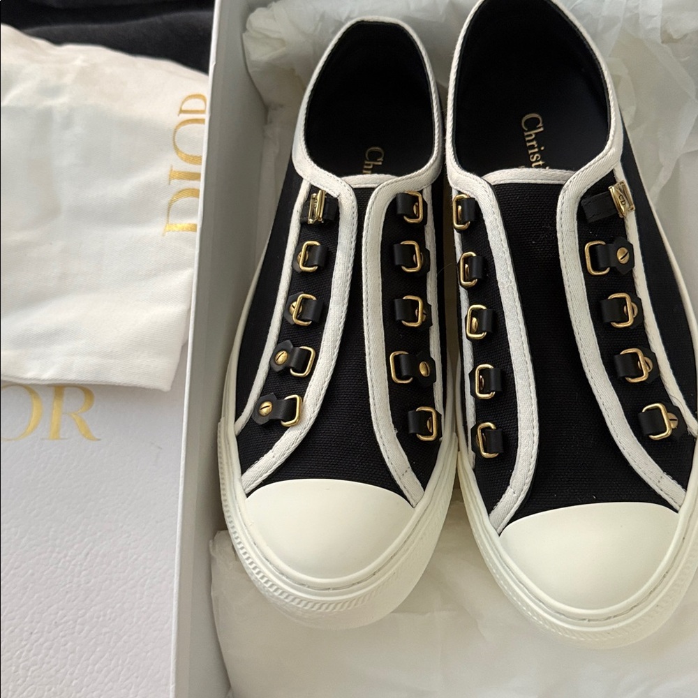 Dior Walk'n'Dior Black and White Sneakers